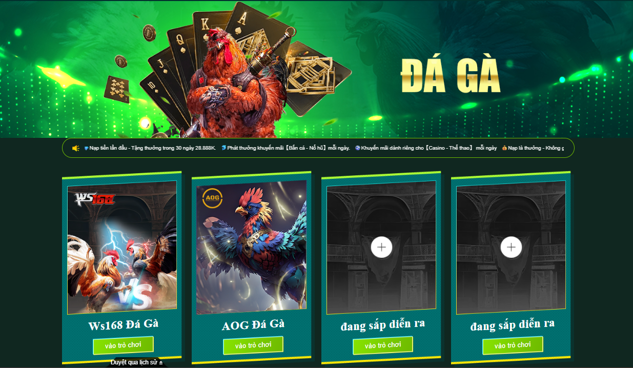 32Win - Trang Chủ Nhà Cái 32Win.Com Không Bị Chặn 30 Sảnh đá gà tại nhà cái WS168, AOG 32win